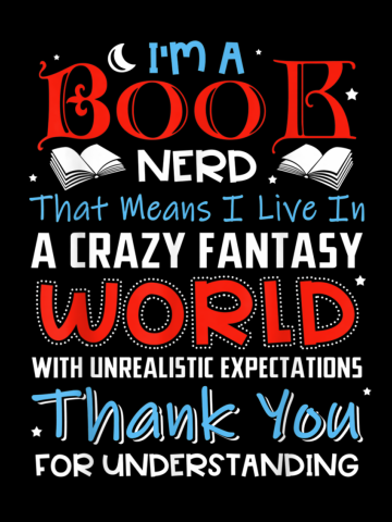 I'm A Book Nerd Funny Reading Lover Bookworm Librarian