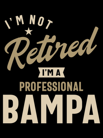 I'm Not Retired I'm a Professional Bampa Funny Dad Grandpa