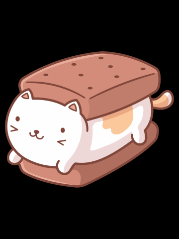 Ice Cream Sandwich Cat Kawaii