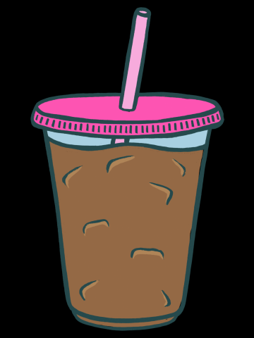 Iced Coffee Cup (2023, Bright Pink Lid)