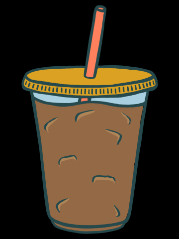 Iced Coffee Cup (2023, Yellow Lid)