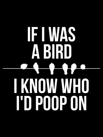 If I Was A Bird I Know Who Id Poop On