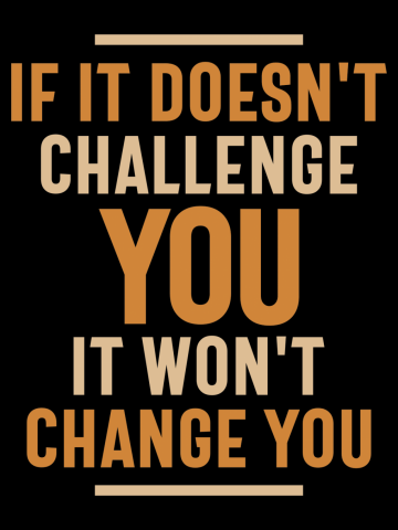 If It Doesn't Challenge You It Won't Change You