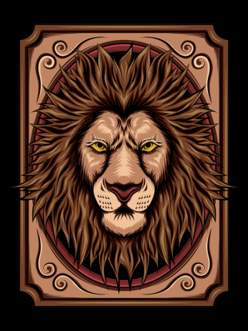 Illustration of a lion with incredible detail. design for tshirt , merchandise and decoration art.