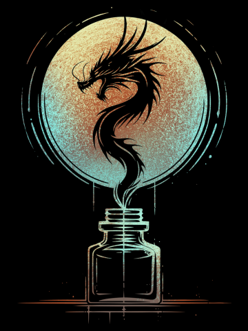 Ink Dragon Sunset