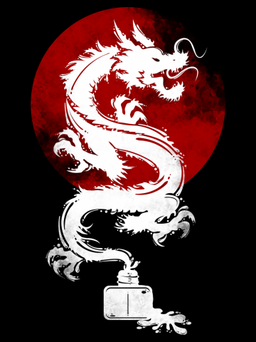 Ink Dragon ( white variant )