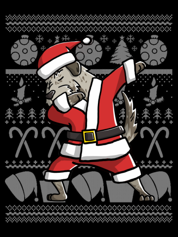 Irish Wolfhound Dabbing Dog Dab Dance Move Christmas