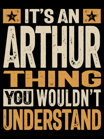It's an Arthur Thing Personalized Name