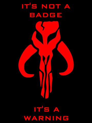 It's not a badge.  It's a warning.