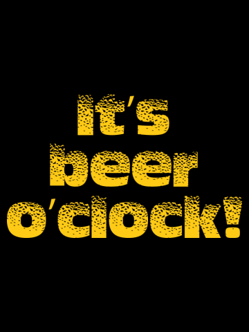 It's beer o'clock! 