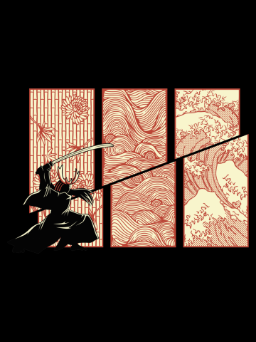 Japanese Samurai Kanagawa Wave