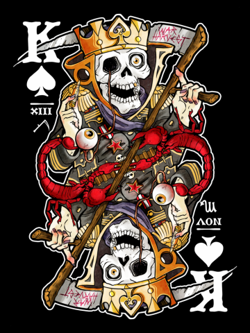 King of Spades as Death in Scorpio (White index)