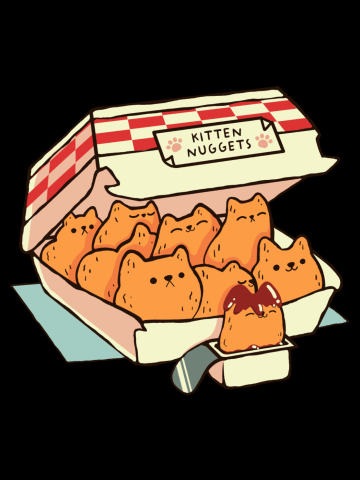 Kitten Nuggets Fast Food Cat