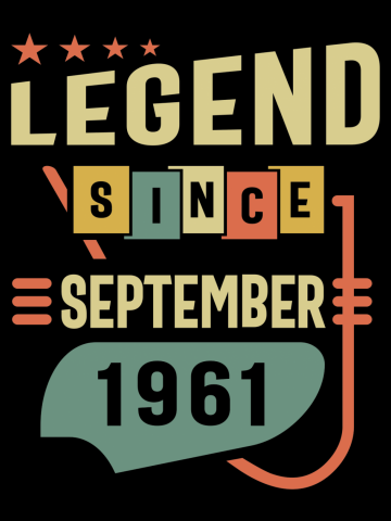 Legend Since September 1961 62nd Birthday Decorations Funny 62 Birthday