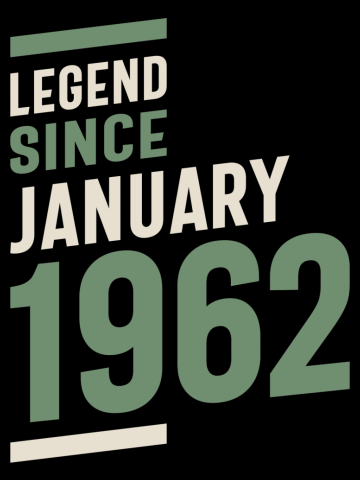 Legends Were Born In January 1962 Birthday Gift