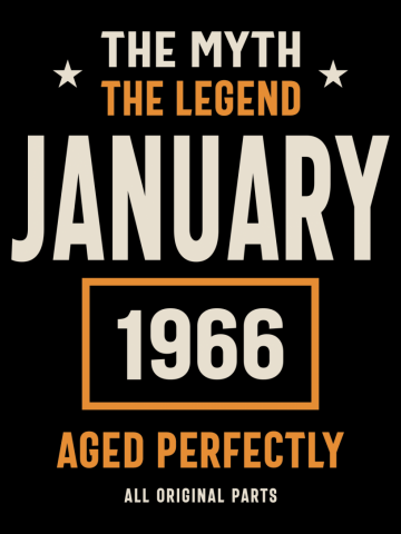 Legends Were Born In January 1966 Birthday Gift