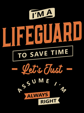 Lifeguard Funny Job Title Profession Birthday Worker