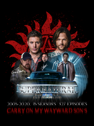Limited Edition Supernatural Family don't end with Blood 4R Signed