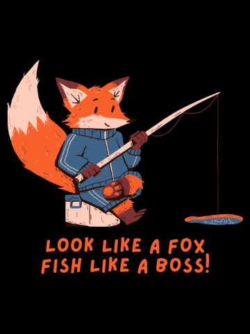 Look like a fox fish like a boss! cute funny fox fishing