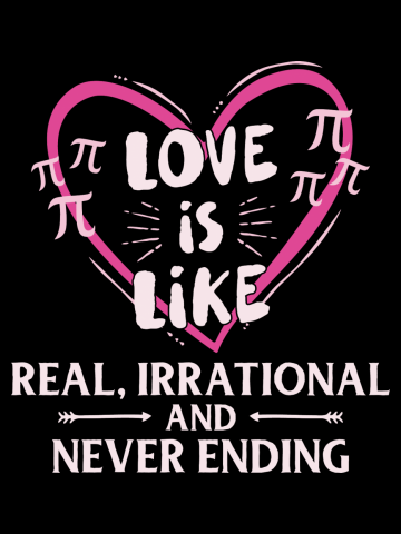Love Is Like Pi Valentines T-Shirt Math Pi day Gift Shirt