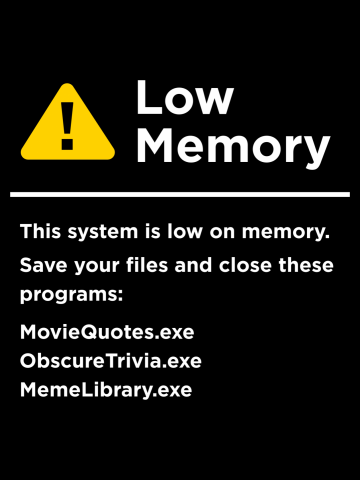 Low Memory Error