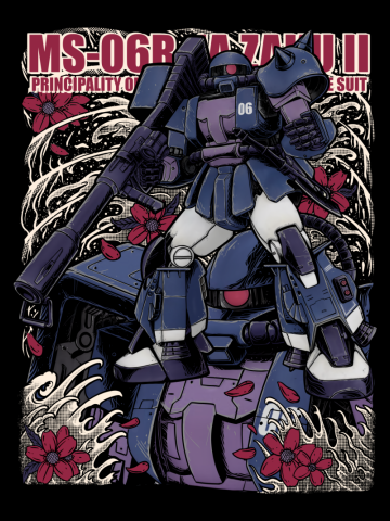 MS-06R 1A ZAKU II TRI-BLACK STAR