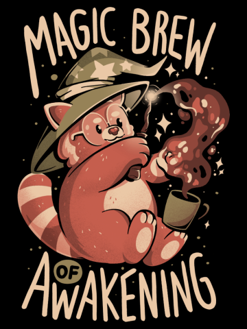 Magic Brew of Awakening - Funny Cute Wizard Red Panda Coffee Gift