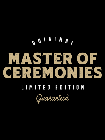 Master Of Ceremonies Funny Job Title Profession Birthday Worker