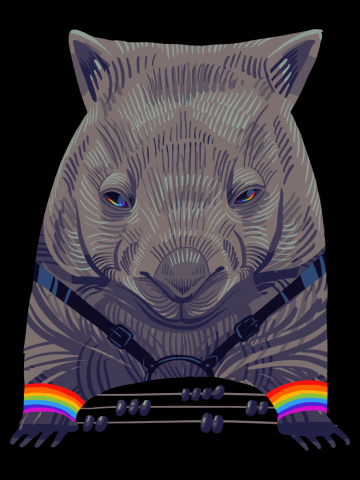 Mathematician leather-daddy wombat floats through the vacuum of space (5 word v12)