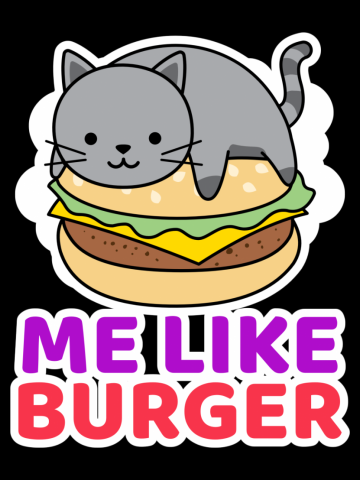 Me Like Burger Kawaii