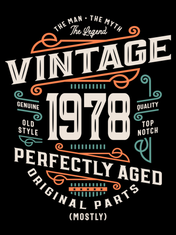 Mens 45 Years Old Vintage 1978 Man Myth Legend 45th Birthday