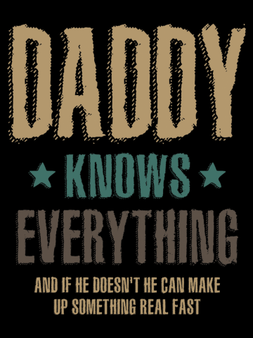 Mens Daddy Knows Everything Father's Day Gift