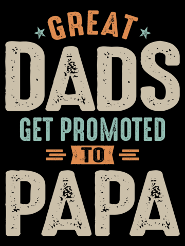 Mens Great Dads Get Promoted To Papa Funny Dad/Grandpa Christmas