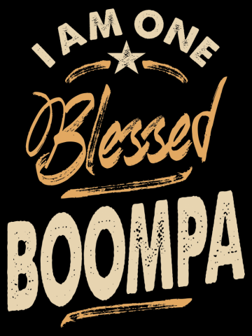 Mens I Am One Blessed Boompa Funny Dad/Grandpa Christmas