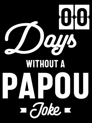 Mens Zero Days Without a Papou Joke | Father Gift