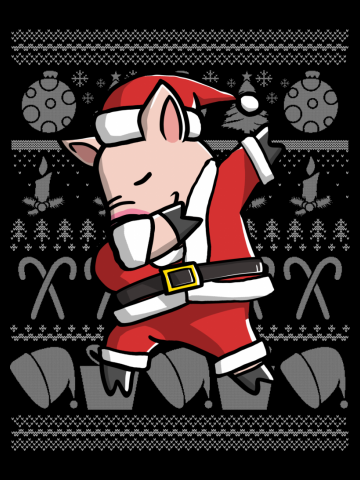 Mini Pig Dabbing Dog Dab Dance Move Christmas