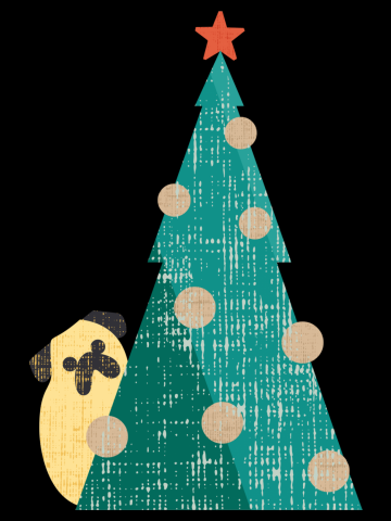 Minimal Christmas Pug