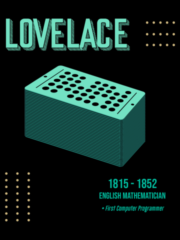 Minimal Science Poster - Ada Lovelace - Mathematician - First