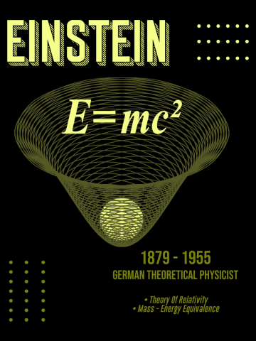 Minimal Science Poster - Albert Einstein - Theoretical Physicist