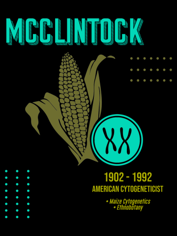 Minimal Science Poster -  Barbara McClintock - Cytogeneticist