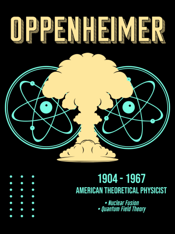 Minimal Science Poster - J. Robert Oppenheimer - Theoretical Physicist