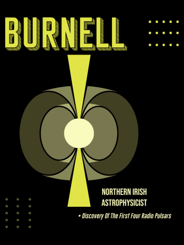 Minimal Science Poster - Jocelyn Bell Burnell - Astrophysicist