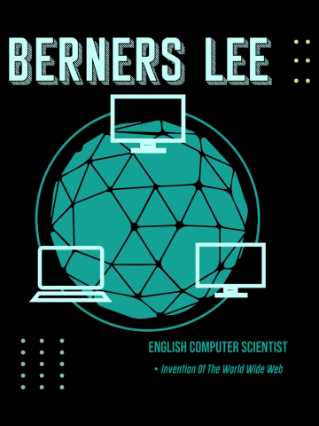 Minimal Science Poster - Tim Berners Lee - Computer Scientist
