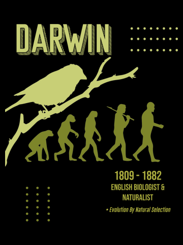 Minimal Science Posters - Charles Darwin 01 - Biologist, Naturalist