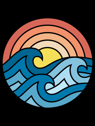 Minimal Sunset and Waves #2