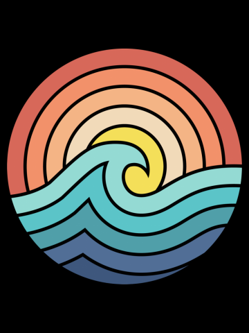Minimal Sunset and Waves #3