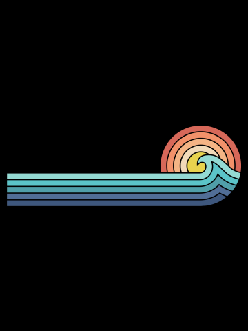 Minimal Sunset and Waves lines