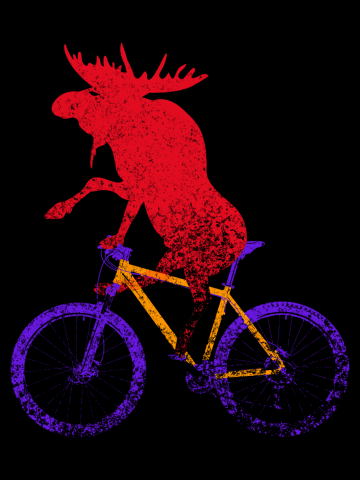 Moose on Mountain Bike