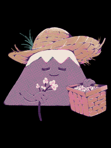 Mount Fuji Spring Sticker