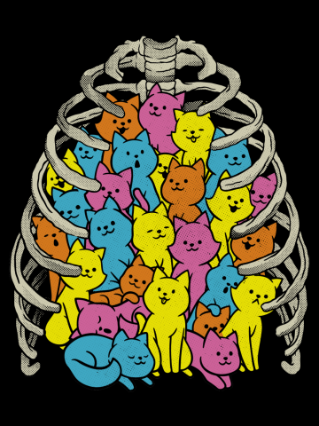 Neko Cat Ribcage Colorful
